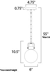 Maxim Lighting Bauhaus Mini Pendant Bronze/Satin Brass