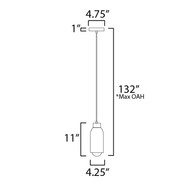 Maxim Lighting Pompeii Pendant Travertine/Oyster