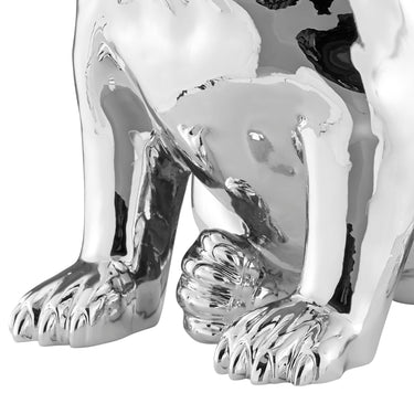 Finesse Decor French Bulldog Sitting Sculpture Chrome & Black
