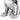 Finesse Decor French Bulldog Sitting Sculpture - Chrome & Black 