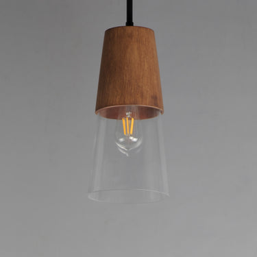 Maxim Lighting Carpenter 6.5" Mini Pendant Walnut/Black