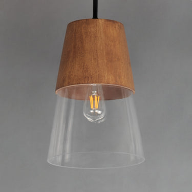 Maxim Lighting Carpenter 10" Mini Pendant Walnut/Black