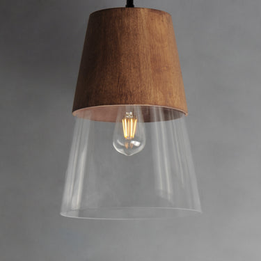 Maxim Lighting Carpenter 10" Mini Pendant Walnut/Black
