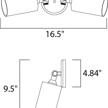 Maxim Lighting Spots 2-Light Can Wall/Flush Mount White