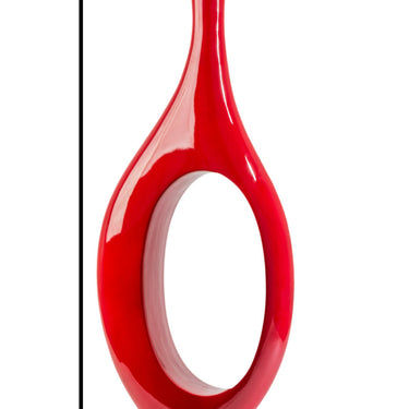 Finesse Decor Trombone Red Set of Two Vases