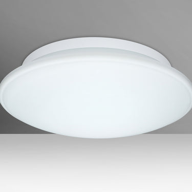 Sola 12 in Opal Matte glass, straight-on | Besa Lighting