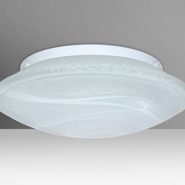 Sola 10 in Marble glass, straight-on | Besa Lighting