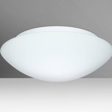 Nova 13 in White glass, straight-on | Besa Lighting
