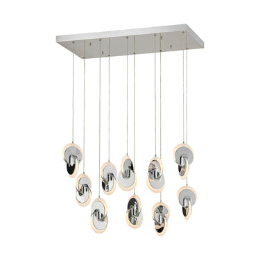 Finesse Decor Deuterium Rectangular Chandelier Chrome