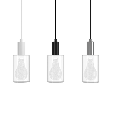 Contemporary Laser-Etched Acrylic LED Pendant for Reception Lobbies