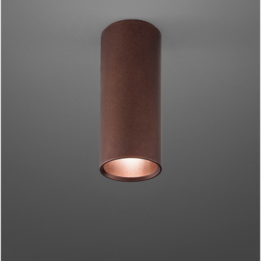 ETL and CE certified A-Tube LED ceiling fixture by Lodes for luxury modern home and retail display in coppery bronze finish