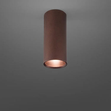 Lodes A-Tube Medium ceiling light in coppery bronze with a slim cylindrical metal design