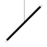 Designer linear pendant light A-Tube Nano Duo in matte black finish