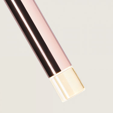A-Tube Nano Duo Pendant Light by Lodes in Rose Gold finish, slim modern LED hanging lamp for contemporary interiors