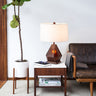 Nova of California Artifact Natural Mica Table Lamp Night Light 22 Gunmetal Charcoal Gray