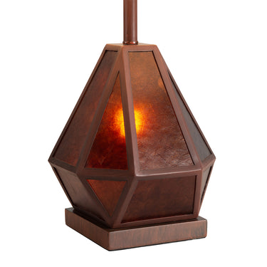 Nova of California Artifact Natural Mica Table Lamp Night Light 22 Gunmetal Charcoal Gray