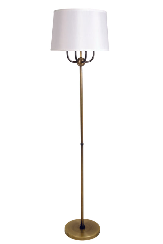 House of Troy Alpine 4 light cluster antique brass/hammered bronze accent floor lamp A701-AB/HB