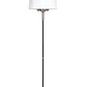House of Troy Alpine 4 light cluster black/satin nickel floor lamp with white silk softback shade