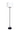 House of Troy Alpine 4 light cluster black/satin nickel floor lamp with white silk softback shade