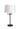 House of Troy Alpine 4 light cluster black/satin nickel table lamp with white silk softback shade