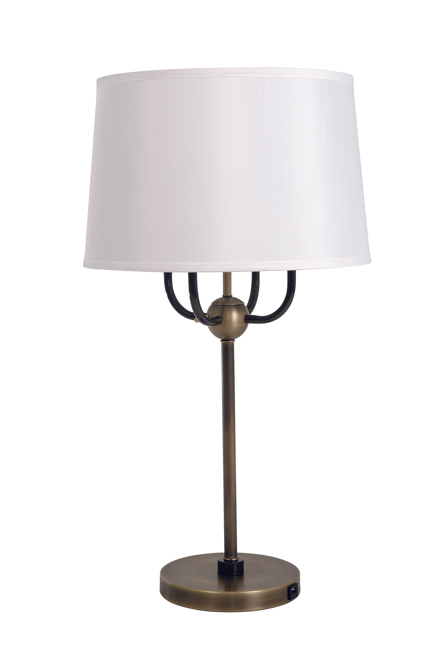 House of Troy Alpine 4 light cluster antique brass/hammered bronze accent table lamp A751-AB/HB