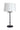 House of Troy Alpine 4 light cluster black/satin nickel table lamp with white silk softback shade A752-BLK/SN