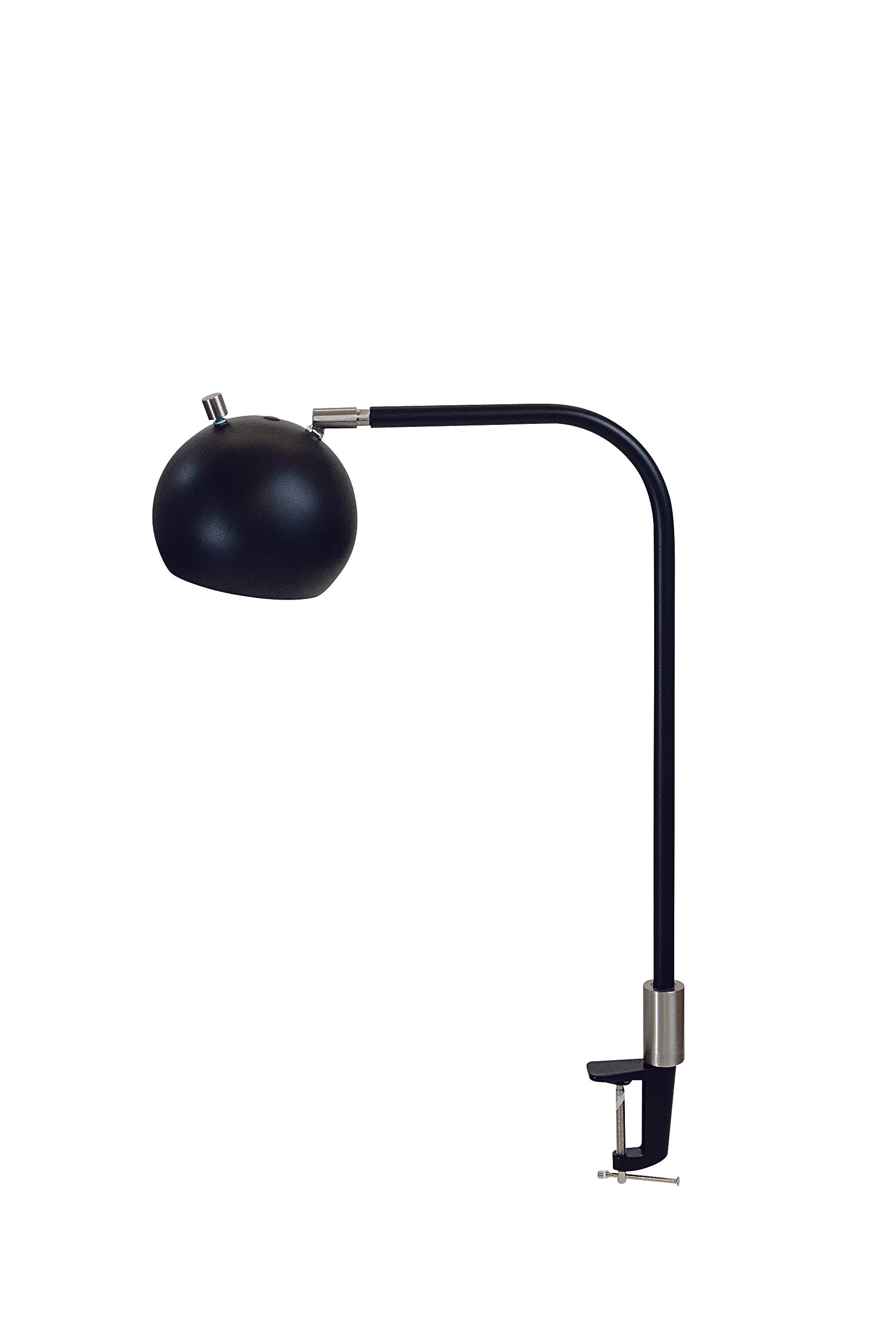 House of Troy Aria Clip on table lamp round globe black/satin nickel AR401-BLK/SN