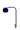 House of Troy Aria Clip on table lamp round globe navy blue/satin brass