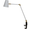 House of Troy Aria Clip on table lamp spot light white/satin brass