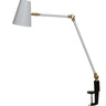 White/Satin Brass Aria Clip-On Task Lamp, Spotlight – House of Troy studio photo
