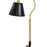 House of Troy Aria Clip on table lamp weathered brass with black shade