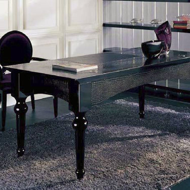 AX Ambassador Black Crocodile Lacquer Office Desk