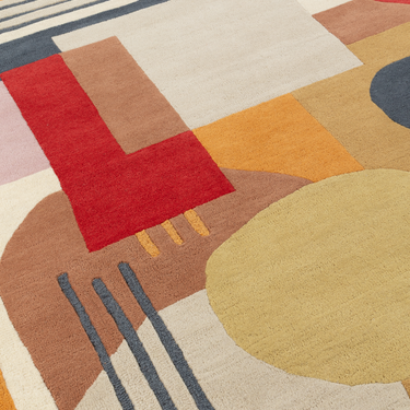 Artopia wool rug in Multi, full view