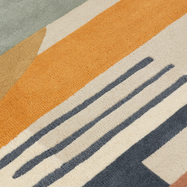 Artopia wool rug in Multi, full view
