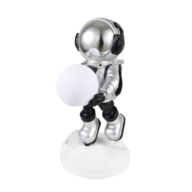 Finesse Decor Lighted Astronaut Sculpture Black & Silver Small