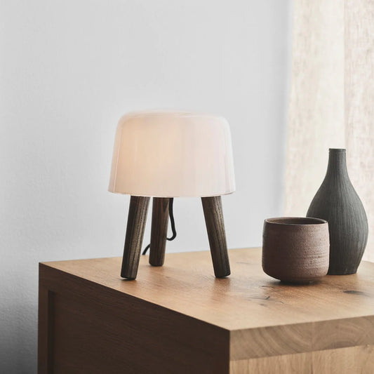&Tradition - Milk Table Lamp, Smoked Oil legs, Black Cord