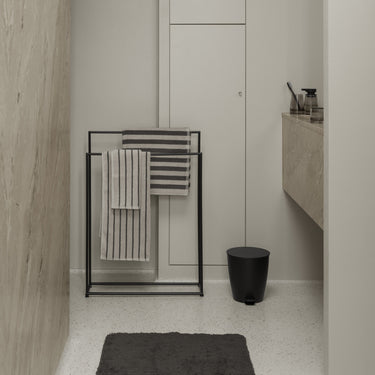 AVA vanity canister in a styled bathroom (3) | AVA by Nadine Kümmel for blomus
