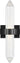 Langston Medium Fluted Glass Bath Sconce - angle