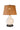 Ivory ceramic rechargeable table lamp with lantern-inspired silhouette for living rooms