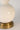 Cordless bedside lamp in ivory ceramic and brass finish