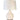 Abbeygale cordless table lamp with ivory ceramic base and brushed nickel accents