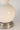 Ivory crackle ceramic cordless lamp with warm LED illumination