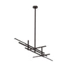 Bronze 26 inch wide linear LED chandelier, Cityscape design by Visual Comfort.