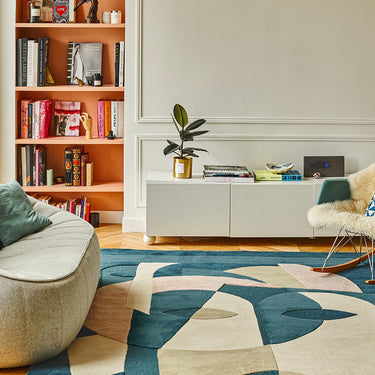 Aduma wool rug in Nuit, full view