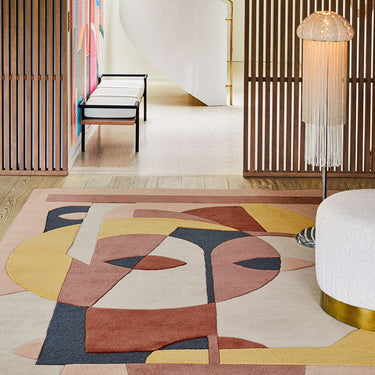 Aduma wool rug in Terracotta, full view
