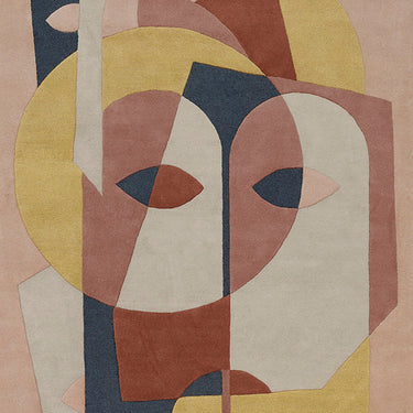 Aduma wool rug in Terracotta, full view