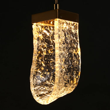 5-Light Pendant Light Modern Brass -Adjustable Height 