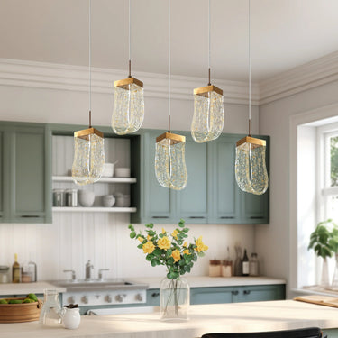 Kitchen Brass Island Pendant Light Brass -  Modern Design