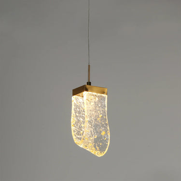 Gold Pendant Light with Resin Shade