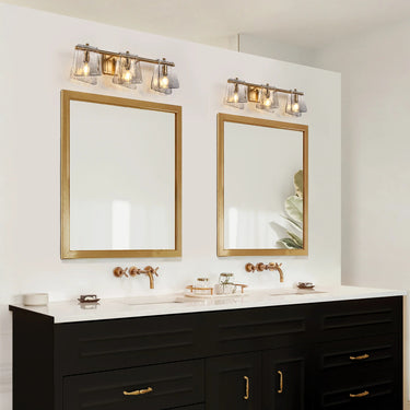 Brass 3-Light Vanity - Afmean 24" Modern Design for Bathroom Lighting